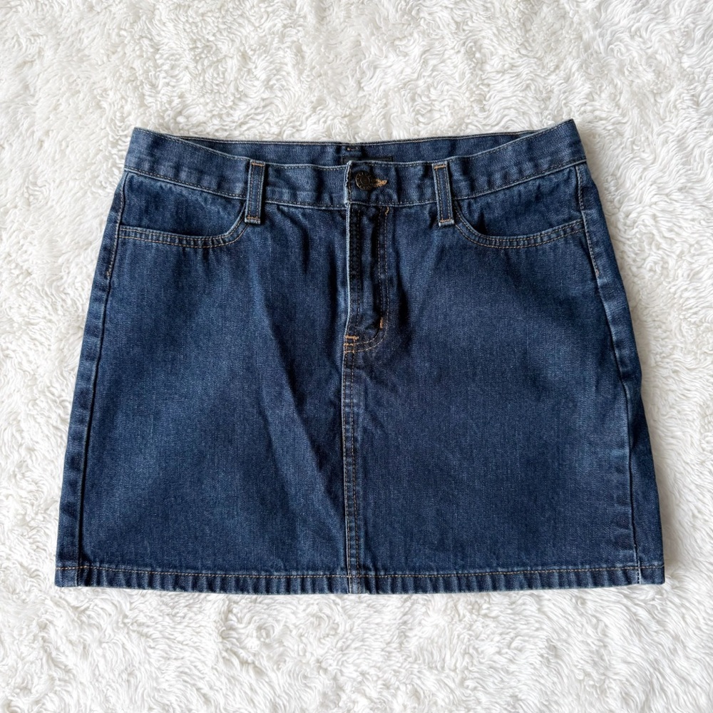 Club Monaco Woman Blue Denim Mini Skirt US8 Classic Preppy Grunge Western Y2K